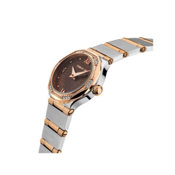 Cerruti  Rendinara Women s Crystals Two Tone Stainless Steel Bracelet Watch Online