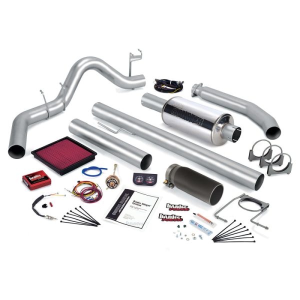 Banks Power 01 Dodge 5.9L 245Hp Ext Cab Stinger System - SS Single Exhaust w  Chrome Tip For Sale