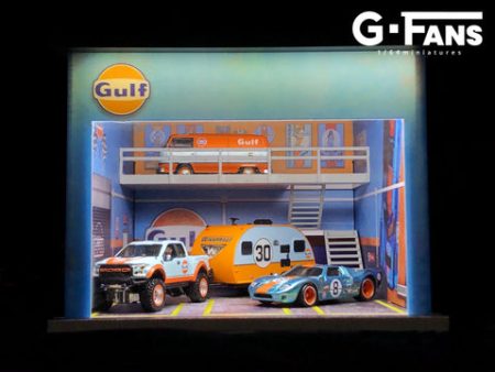 G.Fans 1:64 Garage Diorama with LED (Gulf Theme) Sale