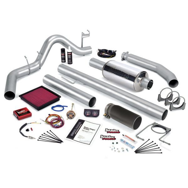 Banks Power 01 Dodge 5.9L 245Hp Ext Cab Stinger System - SS Single Exhaust w  Black Tip Sale