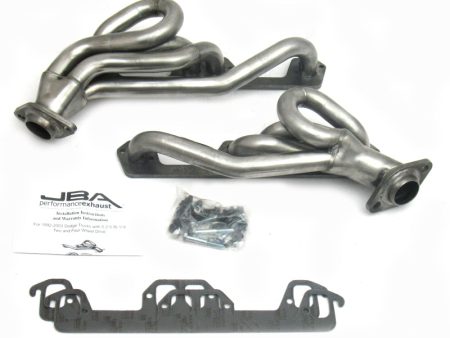 JBA 96-03 Dodge Truck 5.2L 5.9L Magnum 1-1 2in Primary Raw 409SS Cat4Ward Header For Cheap