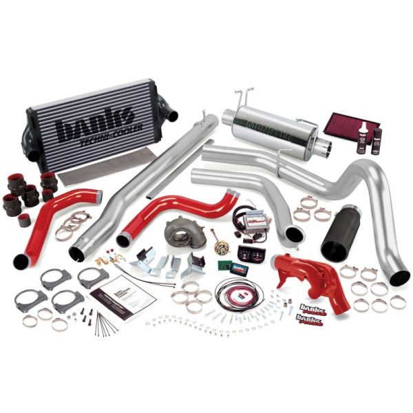 Banks Power 99 Ford 7.3L F250 350 Auto PowerPack System - SS Single Exhaust w  Black Tip Discount