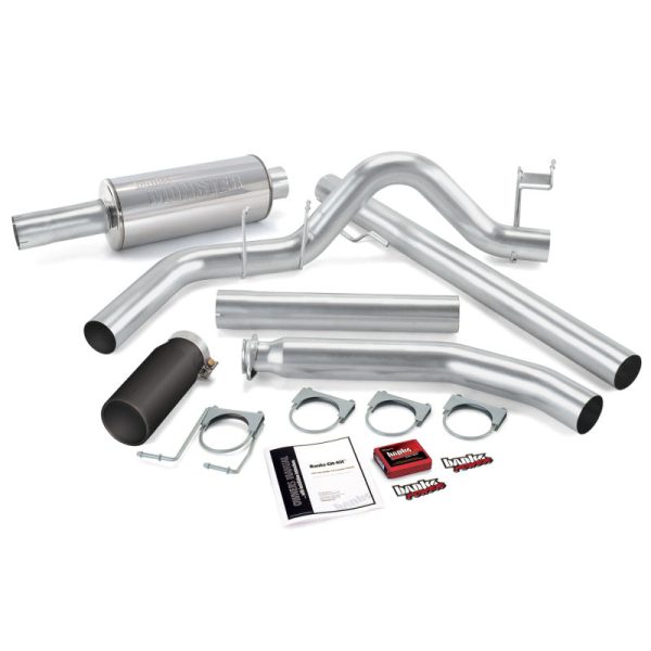 Banks Power 01 Dodge 5.9L Ext Cab Git-Kit - SS Single Exhaust w  Black Tip Hot on Sale