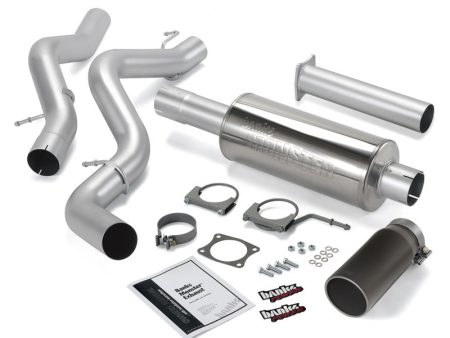 Banks Power 02-05 Chev 6.6L EC CCSB Monster Exhaust System - SS Single Exhaust w  Black Tip Supply