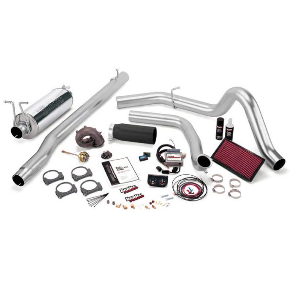 Banks Power 99.5 Ford 7.3L F250 350 Auto Stinger-Plus System - SS Single Exhaust w  Black Tip Hot on Sale