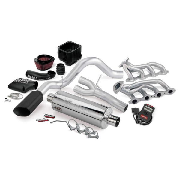 Banks Power 10 Chevy 5.3L CCSB FFV PowerPack System - SS Single Side-Exit Exhaust w  Black Tip Cheap