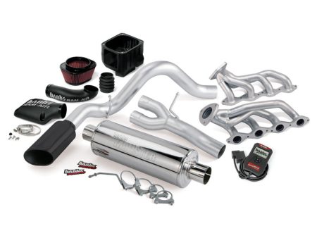 Banks Power 02 Chevy 4.8-5.3L 1500-ECSB PowerPack System - SS Single Exhaust w  Black Tip Online now