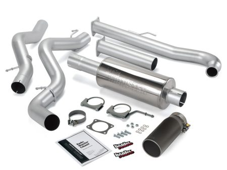 Banks Power 01-04 Chevy 6.6L SCLB Monster Exhaust System - SS Single Exhaust w  Black Tip Discount