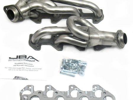 JBA 00-03 Dodge 4.7L PowerTech 1-1 2in Primary Raw 409SS Cat4Ward Header Cheap