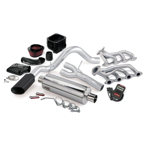 Banks Power 09 Chevy 5.3L CCSB ECSB FFV PowerPack System - SS Single Exhaust w  Black Tip Discount